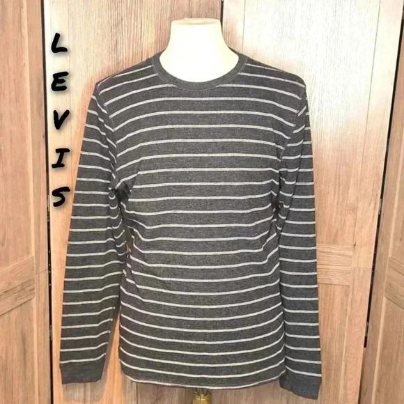 Levis men’s striped gray sweater pullover - Picture 1 of 7